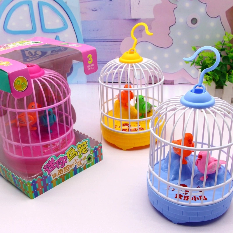 Children's voice-controlled sensor birdcages, mini fun birdcages for parents and children, electric, hot-selling toys from street stalls Specification drawing
