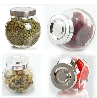 Hot selling glass storage bottle storage tank sealed tank sealed bottle flat drum