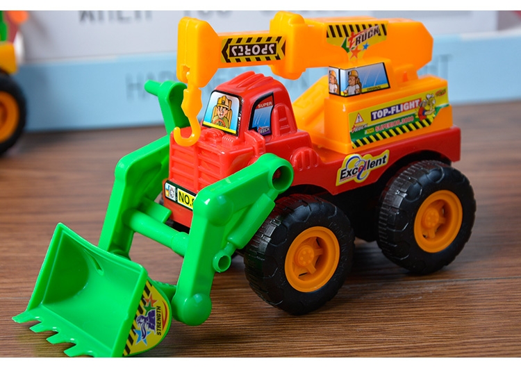 Inertial vehicles, engineering vehicles, excavators, children's excavators, street stall supplies, children's and boys' gift supplies, sliding toy cars details Picture