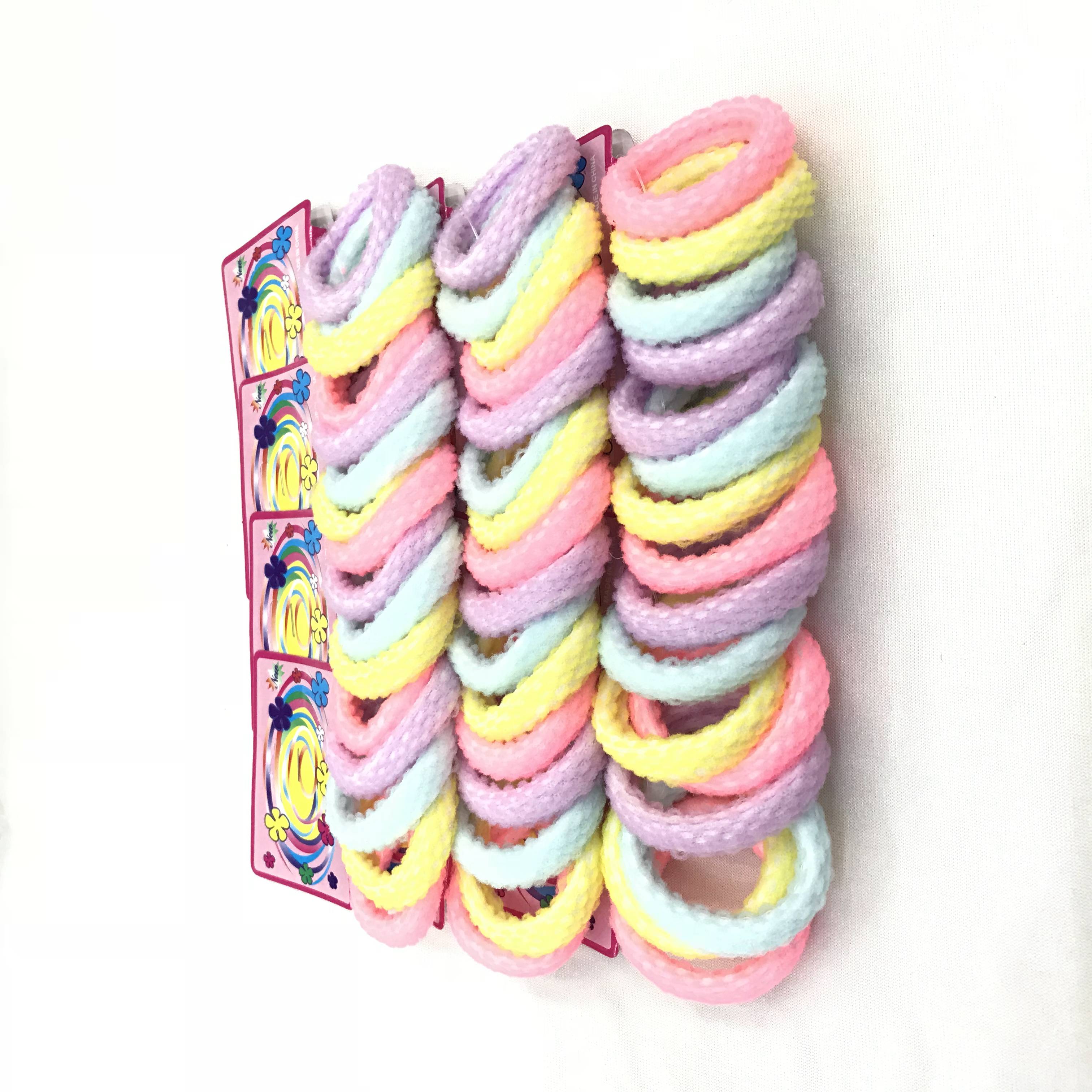Macaron-colored nylon starry sky small dot nylon high-quality elastic rubber band head ring
