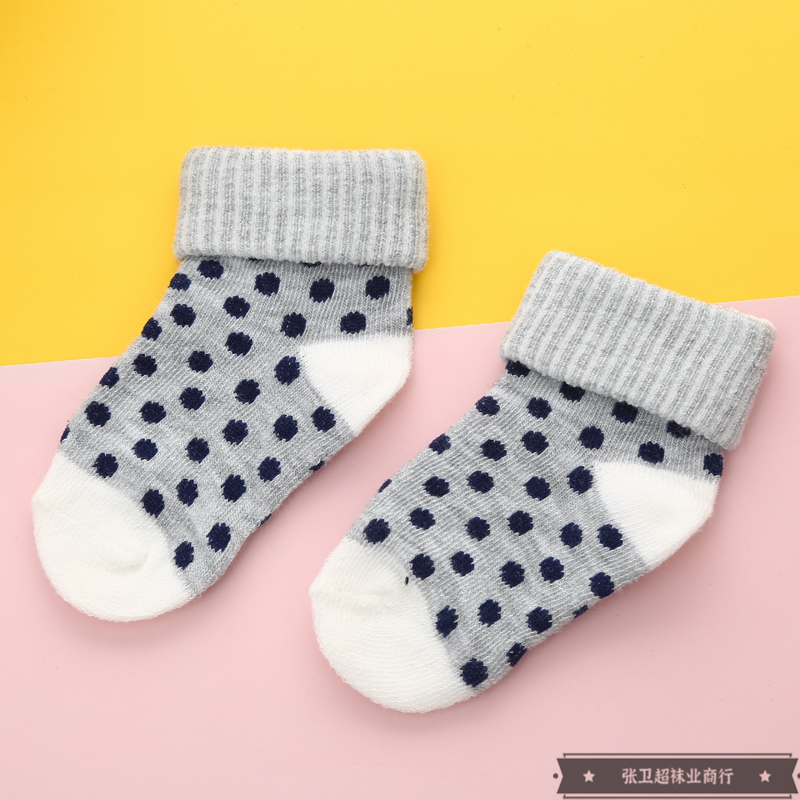 Cartoon and cute pattern printed cotton color-blocking short socks for newborns, infants and children, soft and comfortable baby socks Specification image