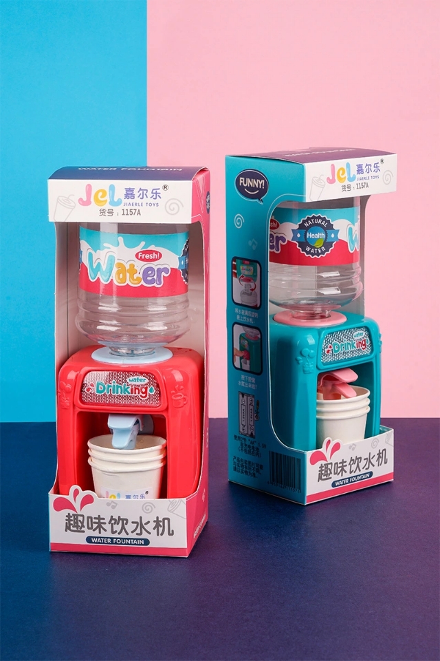 Children's mini fun water dispenser, electric sound and light simulation house, drink machine, baby's educational kitchen toy Specification drawing