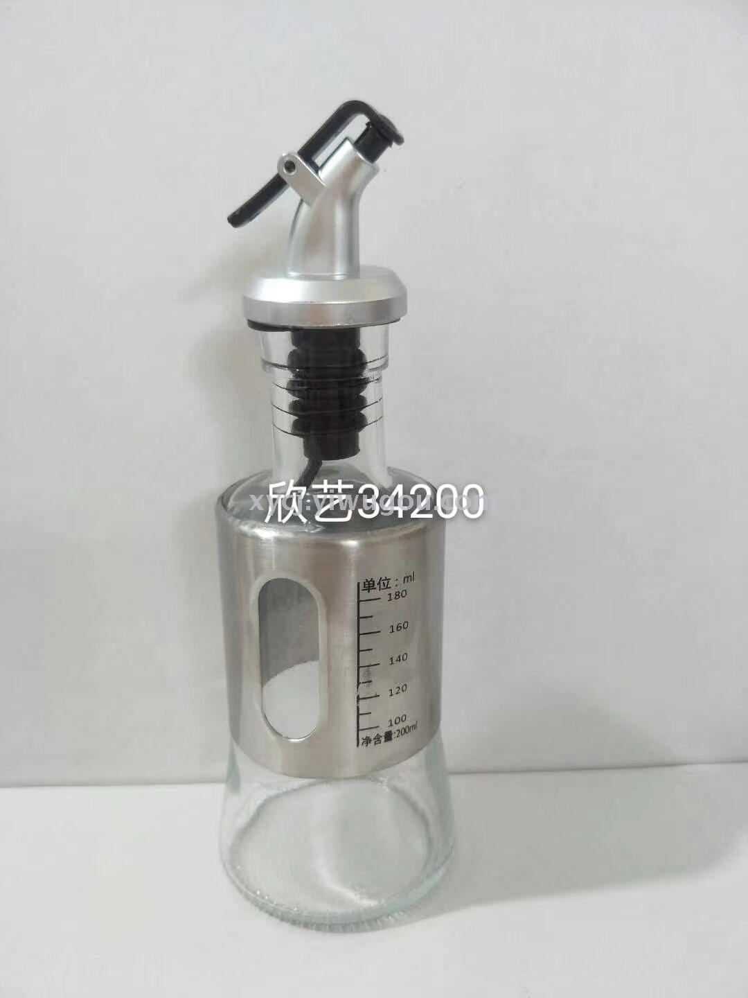 Glass stainless steel oil bottle Item Picture