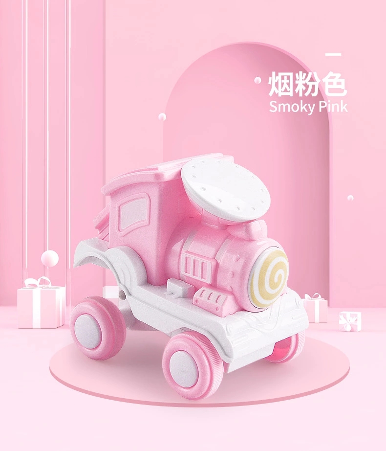 The hot-selling toy press rolling train at the street stall, children 's educational 1-3-6 cartoon inertial toy car details Picture