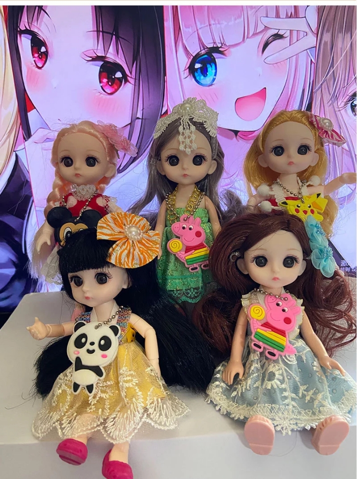 16-centimeter doll set, little girl doll, princess dress, girls' children's toys, hot sales at street stalls, factory direct sales Specification drawing