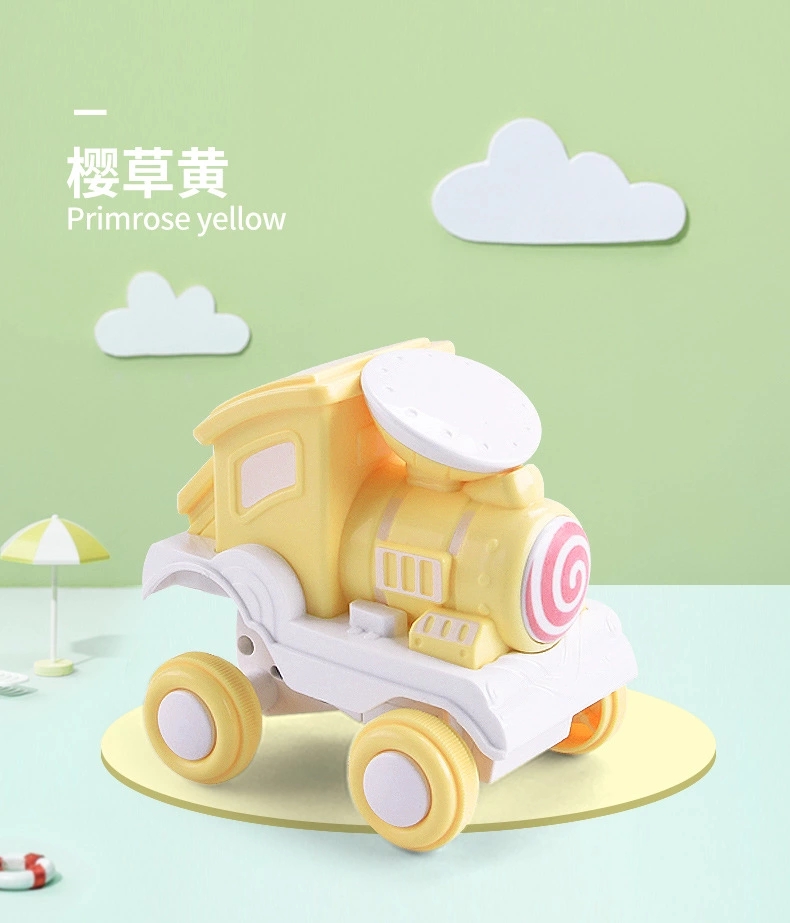 The hot-selling toy press rolling train at the street stall, children 's educational 1-3-6 cartoon inertial toy car Specification drawing