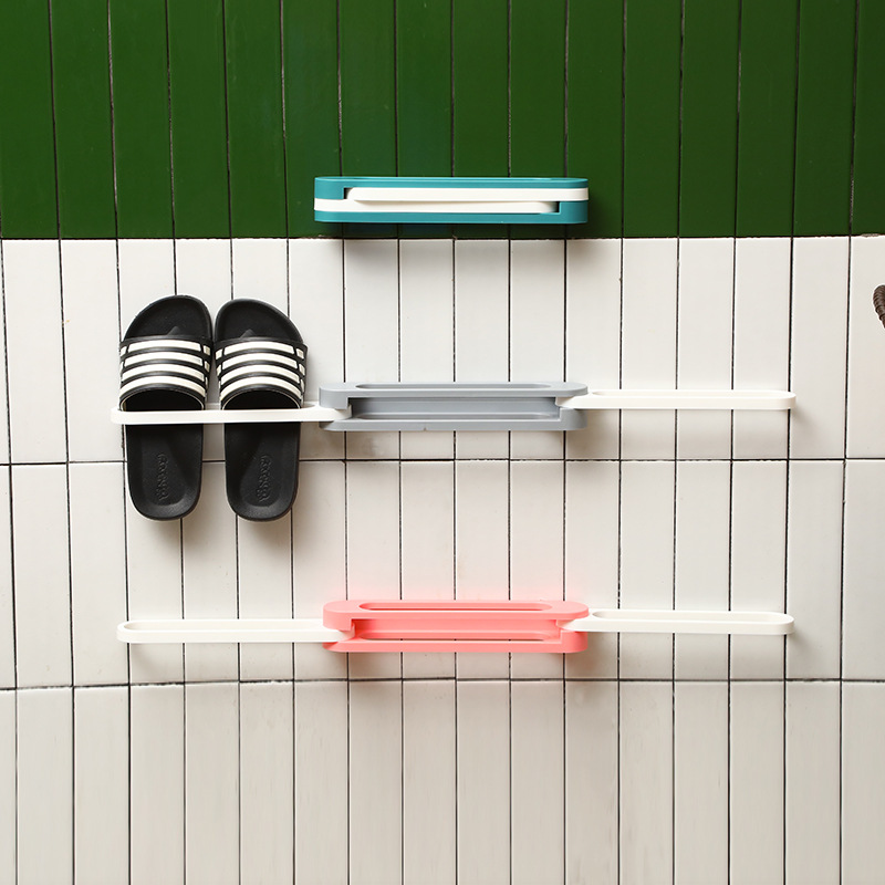 创意家居小工具三合一折叠鞋架免打孔一变三壁挂式粘贴鞋架批发