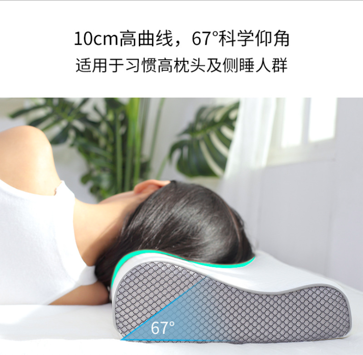 Slow rebound space memory pillow, anti-snoring pillow, cervical pillow, custom memory foam breathable wave pillow details Picture