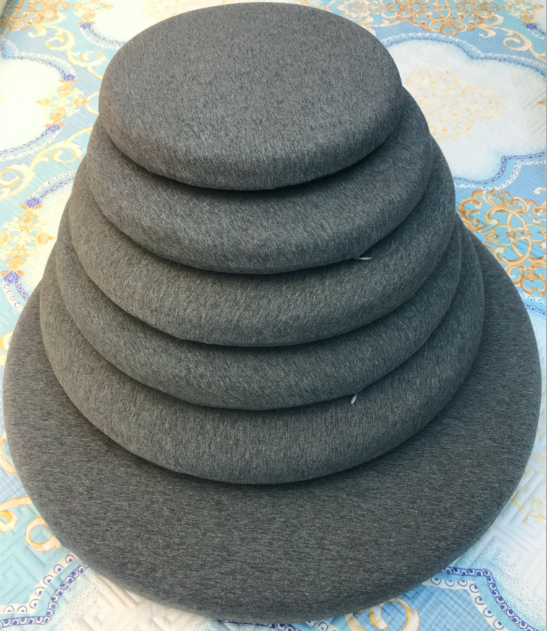 Tatami Japanese-style seat cushion, round solid color breathable office chair cushion, slow rebound memory foam seat cushion details Picture