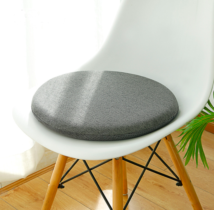 Tatami Japanese-style seat cushion, round solid color breathable office chair cushion, slow rebound memory foam seat cushion