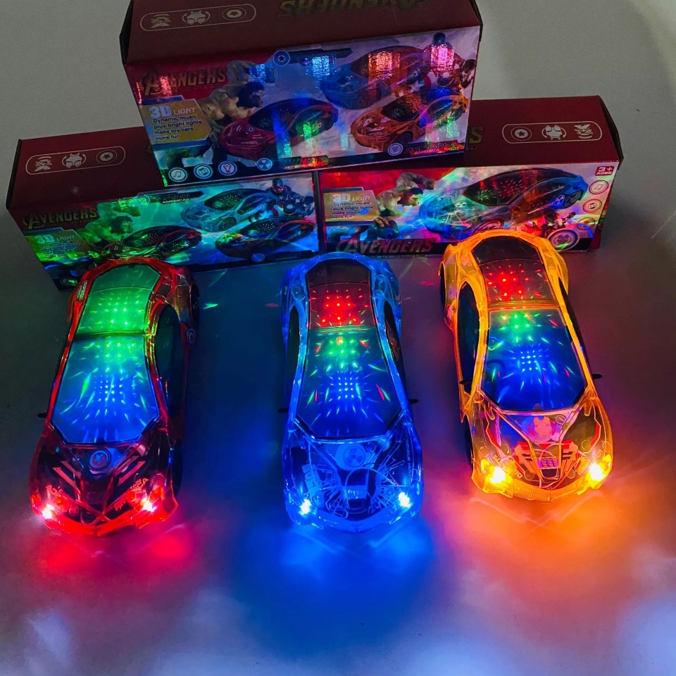 Children's electric toy car, 1-2-3 years old for boys and girls, small car for boys, universal flashing music toy car full figure