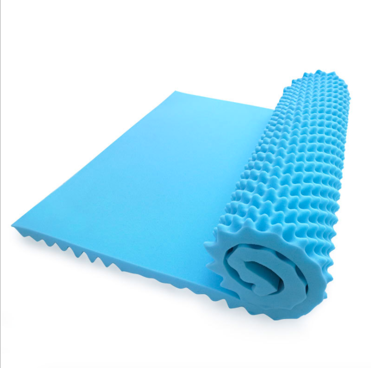 Hot-selling gel wave sponge mattress, compressible memory foam thin pad egg massage sponge mattress customization Item Picture
