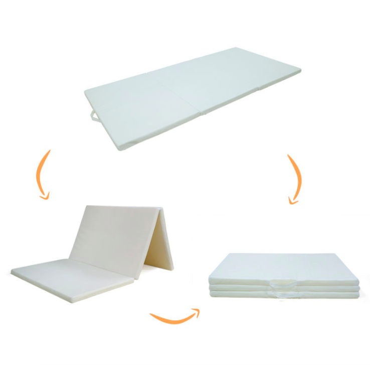 Hot-selling sponge folding mattress, compressible memory foam three-fold mattress, custom-made compressible sponge mattress details Picture