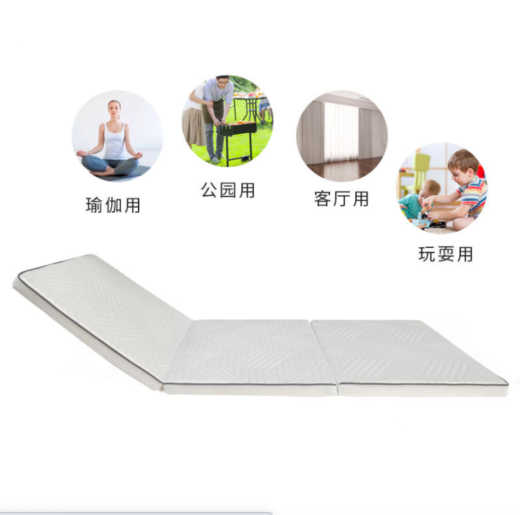 Single-person folding mattress, nap student dormitory folding mattress, vacuum-packed three-fold sponge mattress Specification drawing