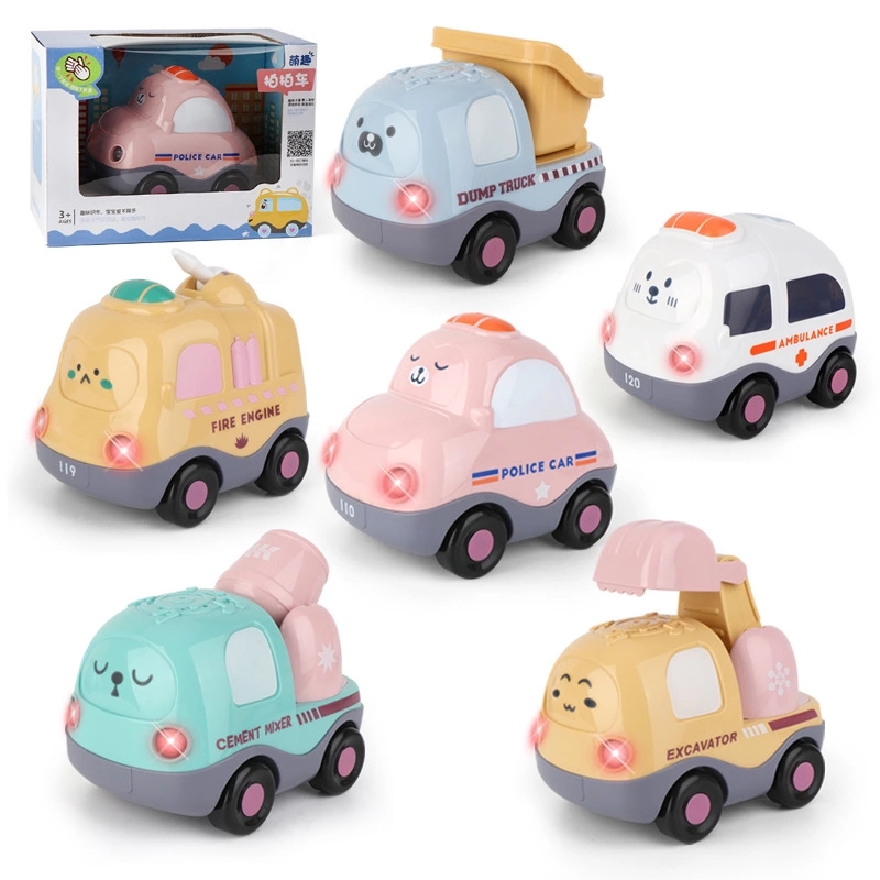Cartoon car, children 's voice-controlled patting police car 2-3-6, toy car for 1-year-old baby, electric toy car, gift Application Scenario