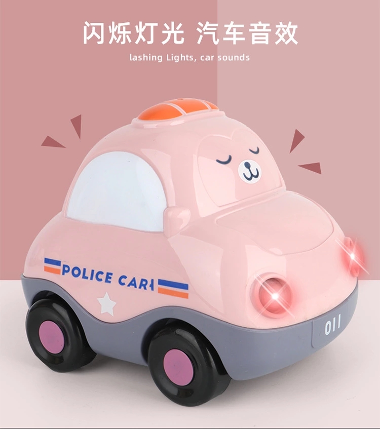 Cartoon car, children 's voice-controlled patting police car 2-3-6, toy car for 1-year-old baby, electric toy car, gift Specification drawing
