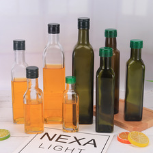 方形橄榄油瓶麻玻璃瓶 山茶籽透明墨绿玻璃瓶 酱油醋玻璃瓶