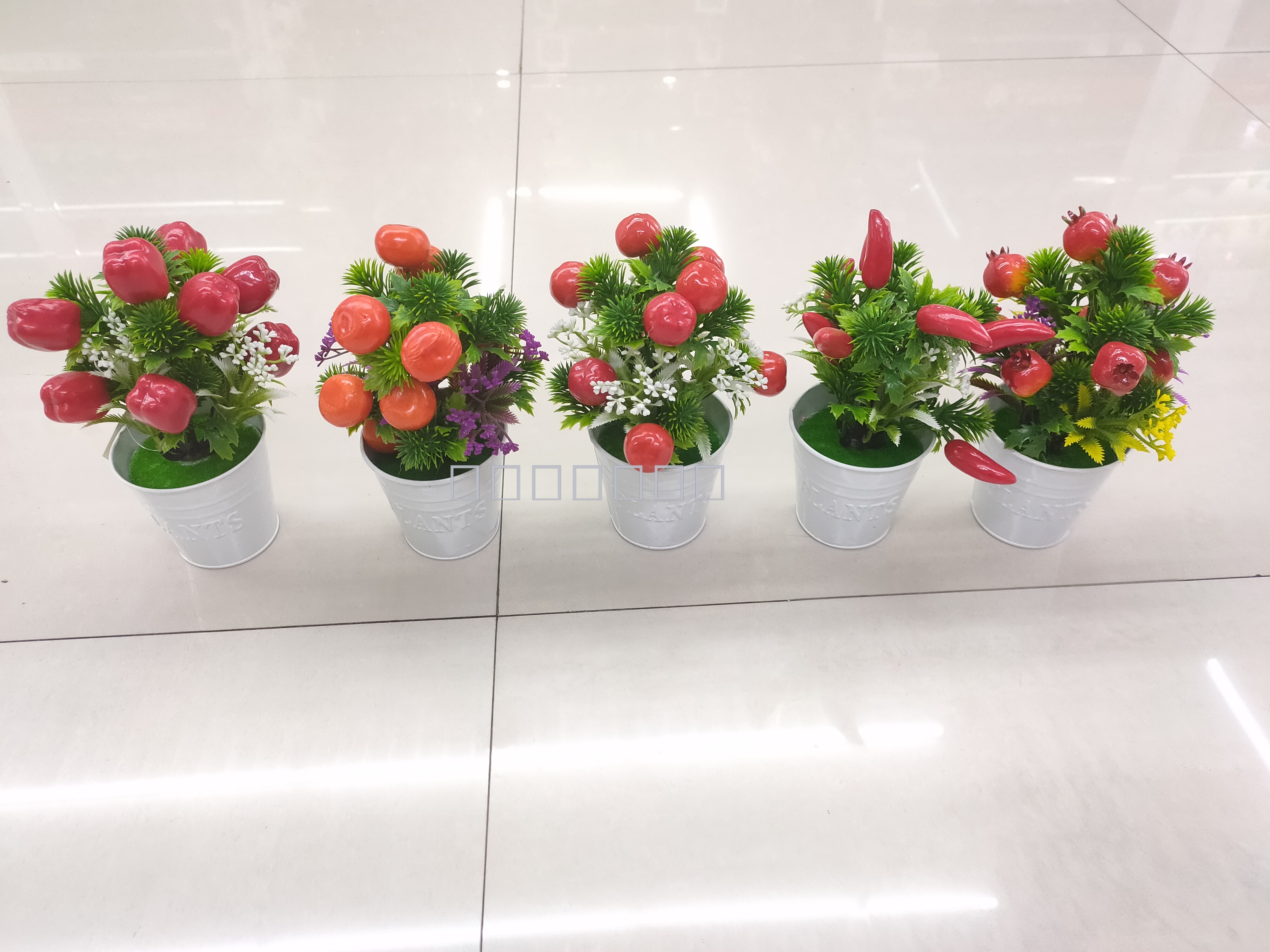 New tin bucket fruit and vegetables simulation fruit bonsai decoration farm furniture supermarket crafts