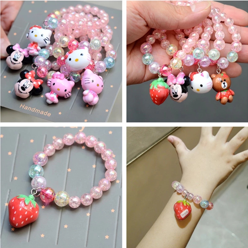 Children's Day cartoon bracelets for girls, plastic toys for girls, princess accessories, baby bracelets full figure