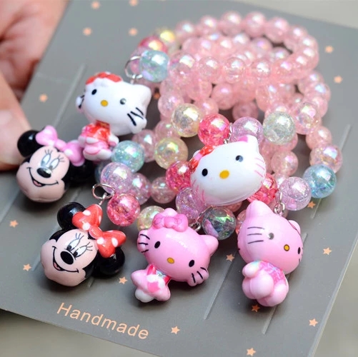 Children's Day cartoon bracelets for girls, plastic toys for girls, princess accessories, baby bracelets details Picture