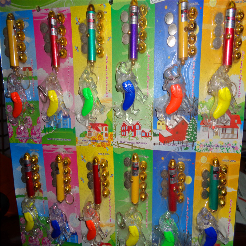Children's plastic toys, LED keychains, gifts, night lights, 5 heads of laser and multiple types of toys, wholesale from the street stall factory Application Scenario
