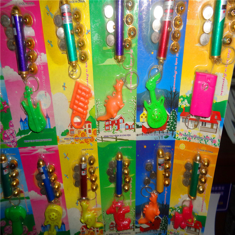 Children's plastic toys, LED keychains, gifts, night lights, 5 heads of laser and multiple types of toys, wholesale from the street stall factory Item Picture