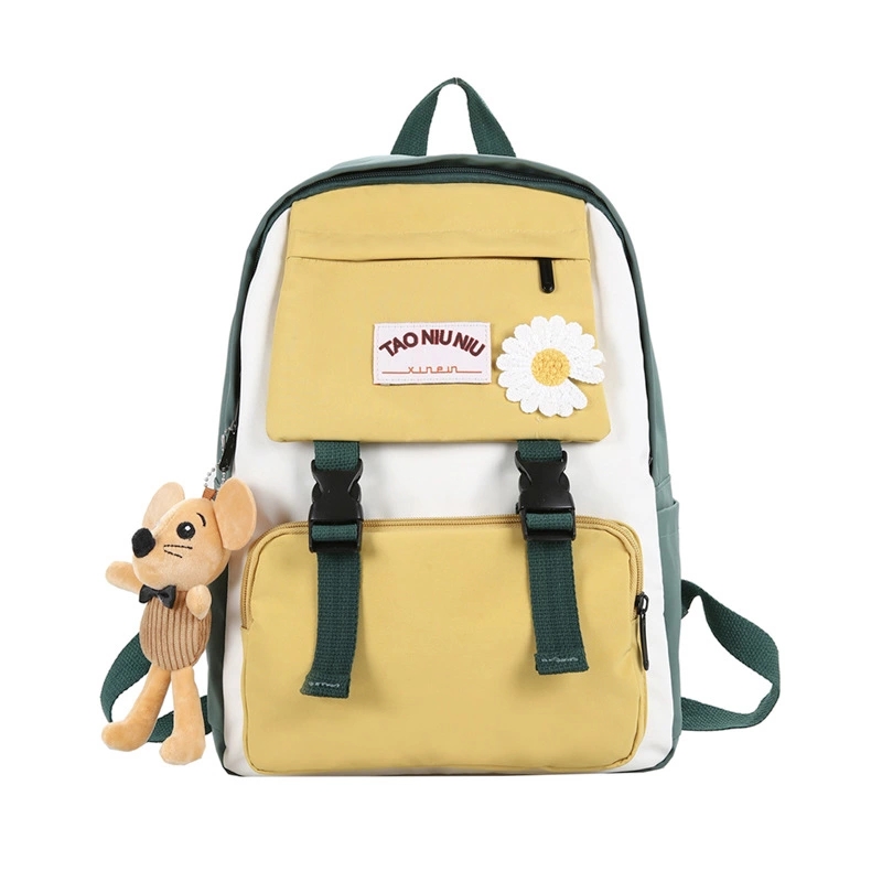 The Korean version of the "Little Daisy" ins style high school backpack for girls from Harajuku, ulzzang, is a backpack for middle and junior high school students and Hyuna Application Scenario