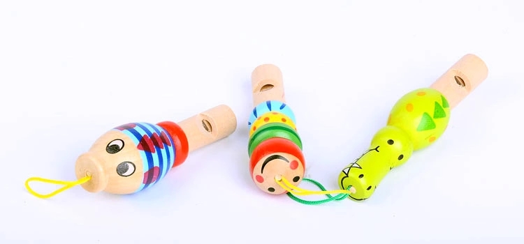 Cute cartoon animal whistles, baby wind instruments, wooden children's educational toys, music early education gifts ht Specification drawing