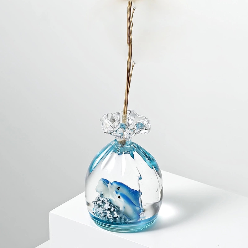 Creative Mediterranean acrylic oil-drop pen holder as a gift, student desktop Marine animal pen holder wholesale Application Scenario
