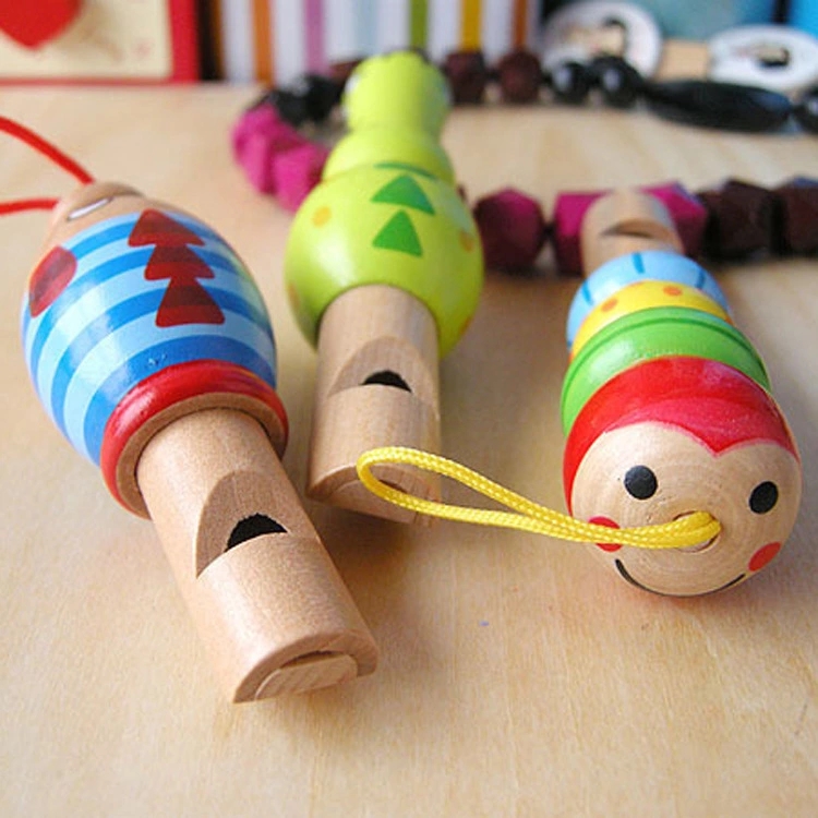 Cute cartoon animal whistles, baby wind instruments, wooden children's educational toys, music early education gifts ht full figure