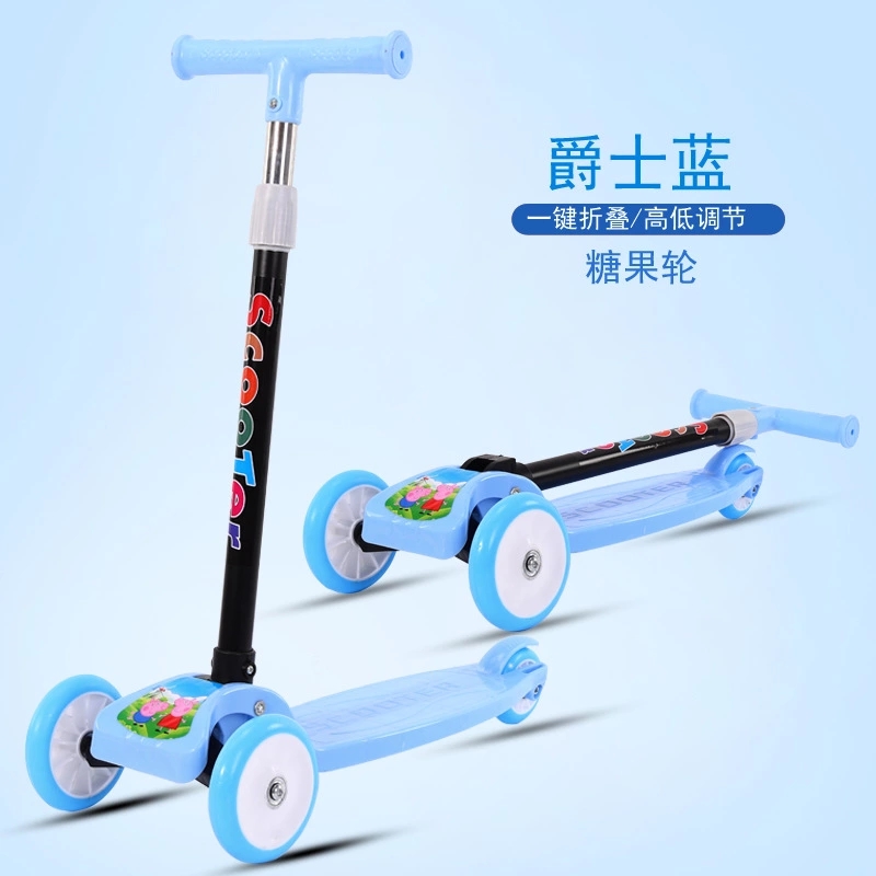 Factory direct sales of new folding meter-tall children's scooters, 2-8 years old three-wheel flashing skateboard swing scooters and baby walkers Application Scenario