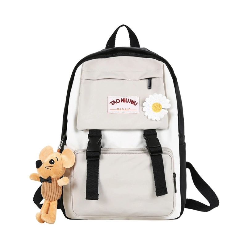 The Korean version of the "Little Daisy" ins style high school backpack for girls from Harajuku, ulzzang, is a backpack for middle and junior high school students and Hyuna Item Picture