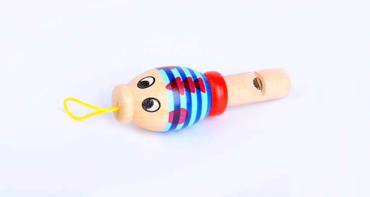 Cute cartoon animal whistles, baby wind instruments, wooden children's educational toys, music early education gifts ht Item Picture