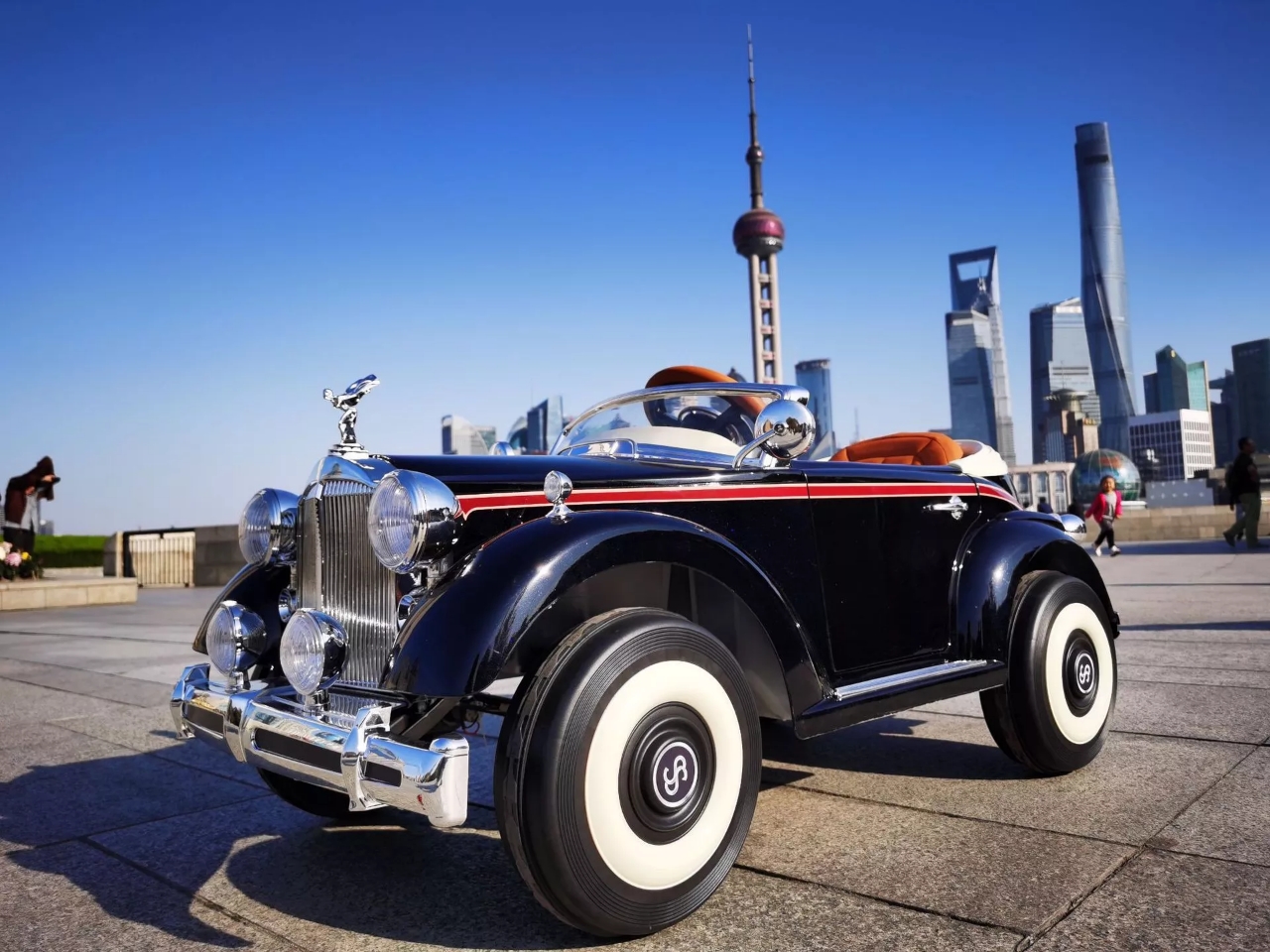 Samat Rolls-Royce children's electric car, vintage car for boys and girls, remote-controlled four-wheel toy car for passengers Specification drawing