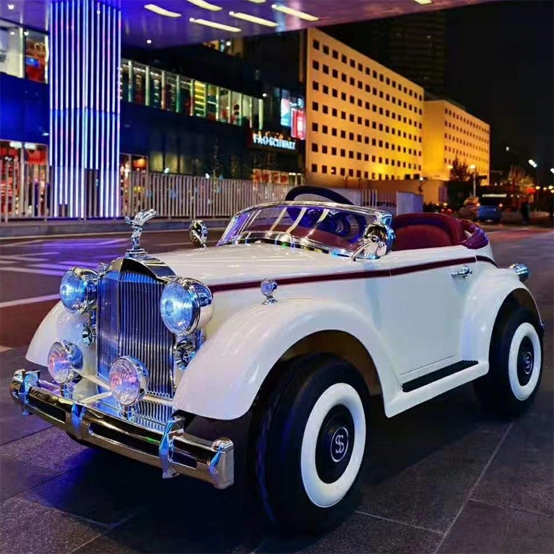 Samat Rolls-Royce children's electric car, vintage car for boys and girls, remote-controlled four-wheel toy car for passengers full figure
