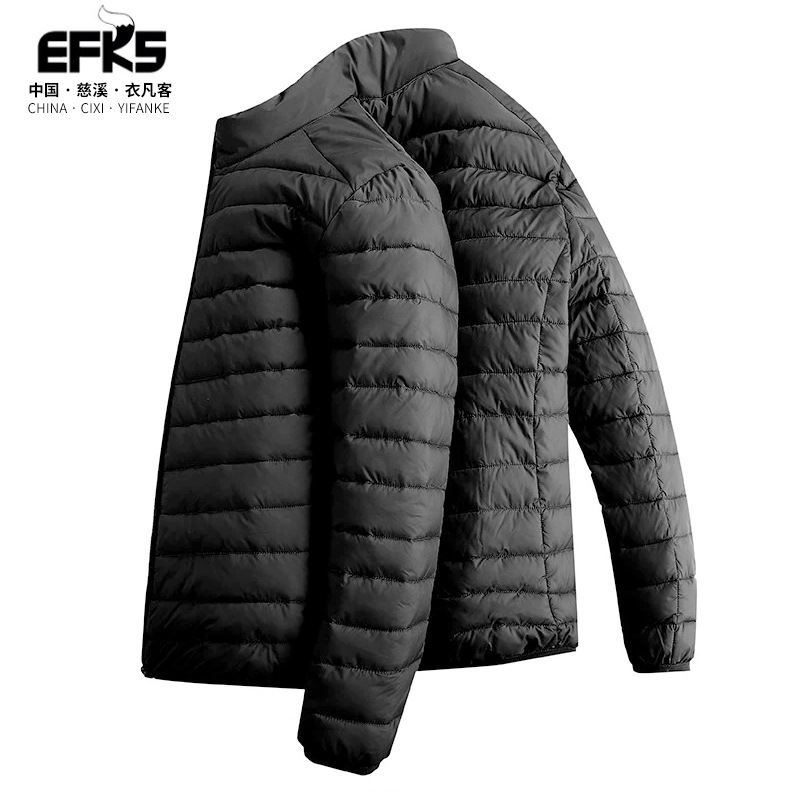Down cotton-padded jacket for men 2020 new style light and thin cotton-padded jacket with stand-up collar for men, men's winter men's clothing, men's cotton-padded jacket Item Picture