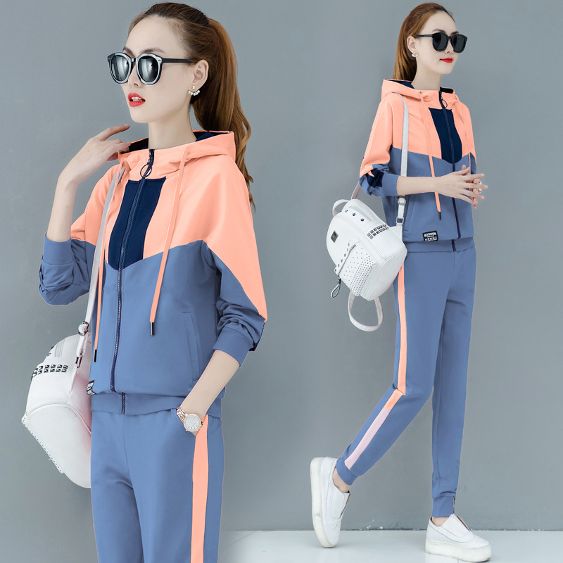 Autumn sportswear set for women, loose and slimming fashion casual wear two-piece set for spring and autumn