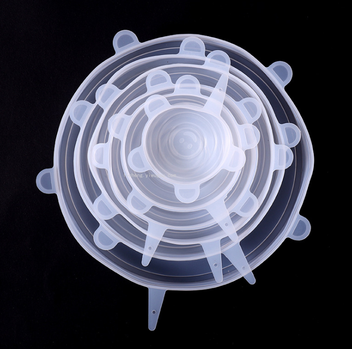 Gel de silicona fresh cover cocina multifunción 6 piezas juego de plástico de silicona bowl cover Item Picture