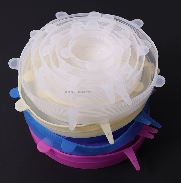 Gel de silicona fresh cover cocina multifunción 6 piezas juego de plástico de silicona bowl cover Application Scenario