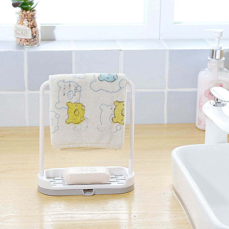 Kitchen organizing and storage rack, dishcloth and rag stand, Japanese towel and rag rack, sponge and draining storage rack Specification image
