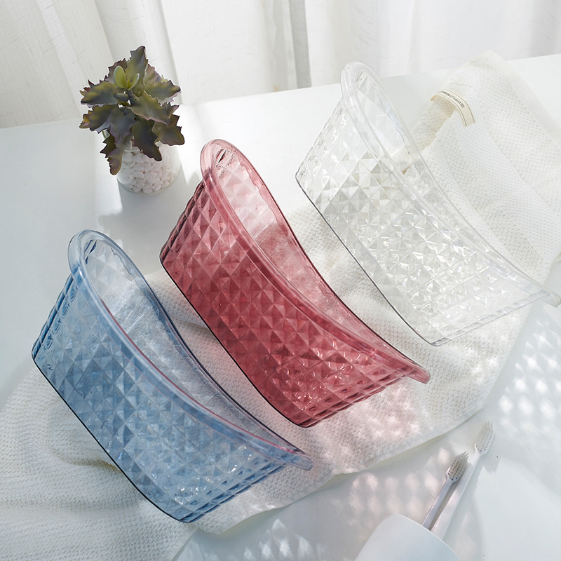Plastic storage baskets, bathroom, cosmetics storage baskets, kitchen tabletop, transparent bathtub storage boxes