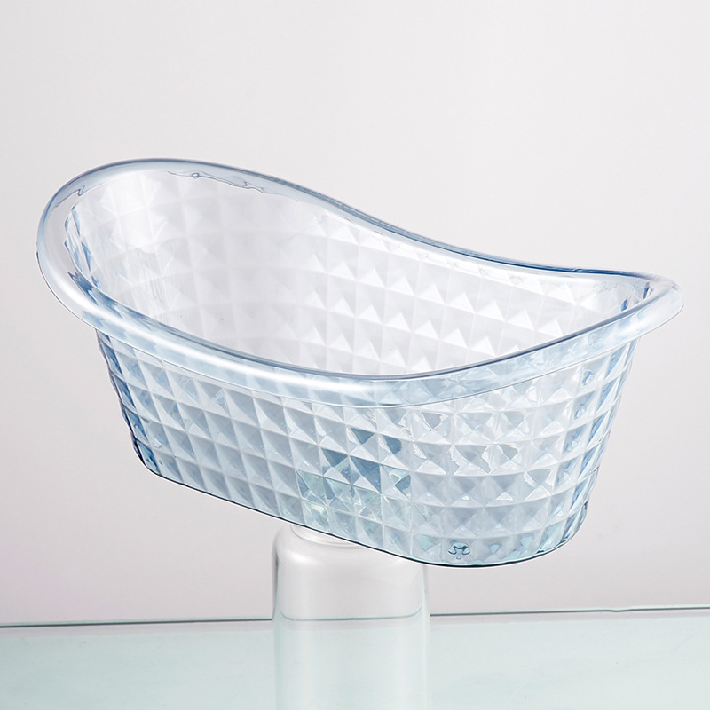 Plastic storage baskets, bathroom, cosmetics storage baskets, kitchen tabletop, transparent bathtub storage boxes Specification image