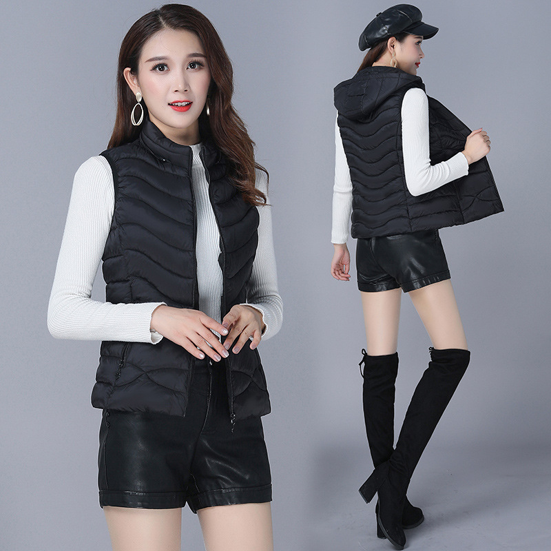 Short jacket women's Spring/Autumn 2020 new style waistcoat, loose lapel bread jacket, down cotton vest coat Application Scenario