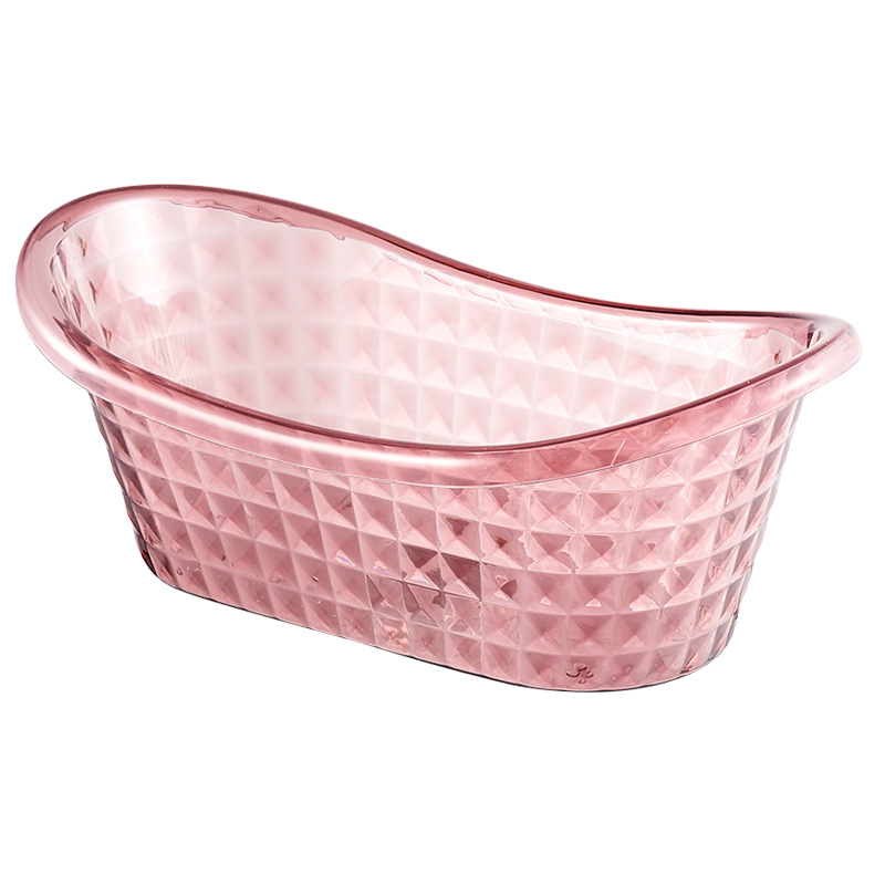 Plastic storage baskets, bathroom, cosmetics storage baskets, kitchen tabletop, transparent bathtub storage boxes Item Picture