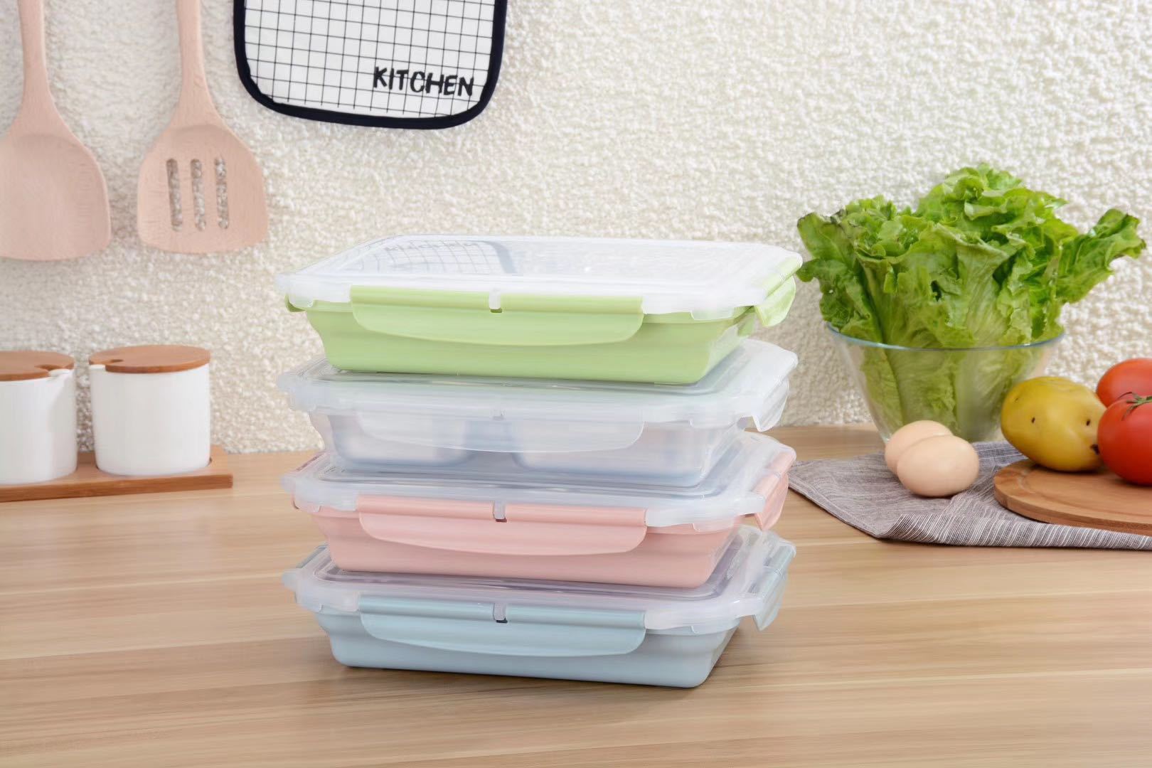 304 stainless steel insulated lunch box, square student plate with lid, adult large-capacity water-filled insulated lunch box Specification image