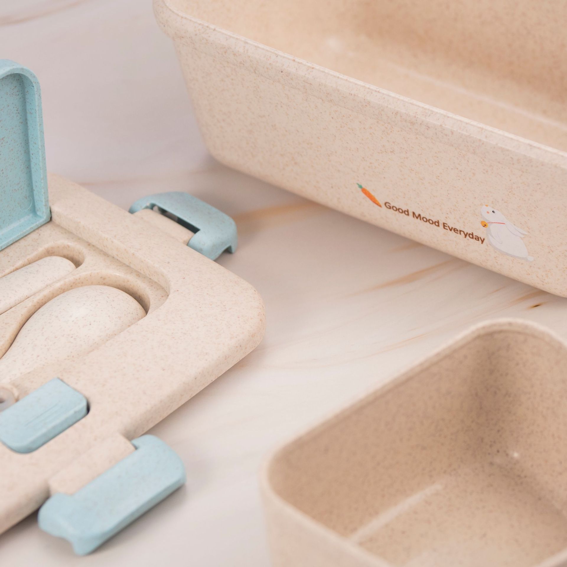 Mutual distribution of wheat straw preservation lunch boxes with tableware, microwave heating, student and office worker lunch boxes and bento boxes details Picture