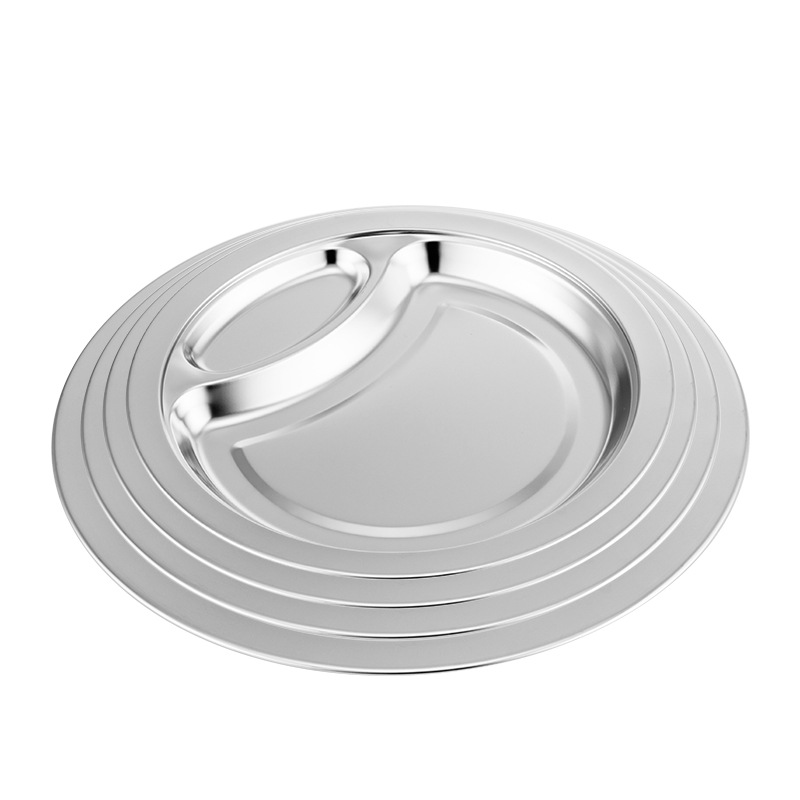 Hufa non-magnetic stainless steel fast food plates, hotel room trays, household stainless steel dumpling plates, cafeteria fast food restaurants Item Picture