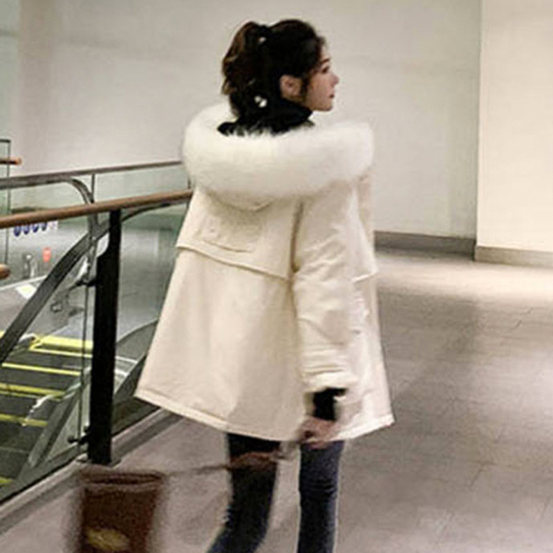 Women's mid-length down jacket 2020 Winter new style Korean version fashionable fox fur large collar loose down jacket Application Scenario