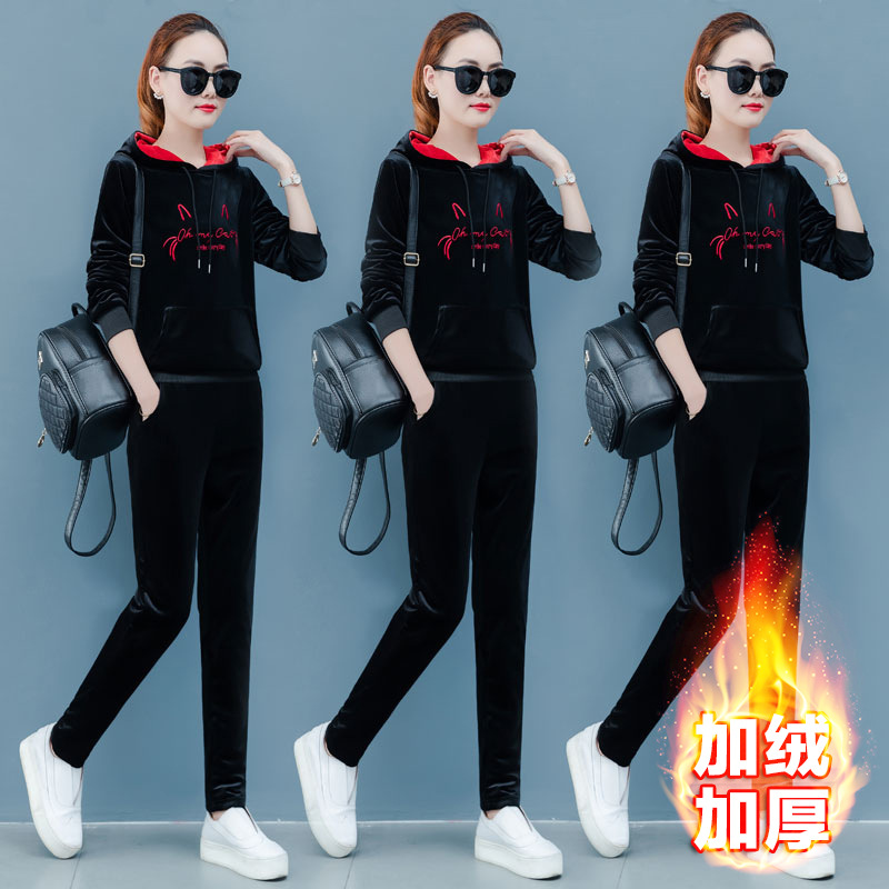 Winter sportswear set for women, a trendy and fashionable 2020 new Korean-style women's casual two-piece outfit Specification image