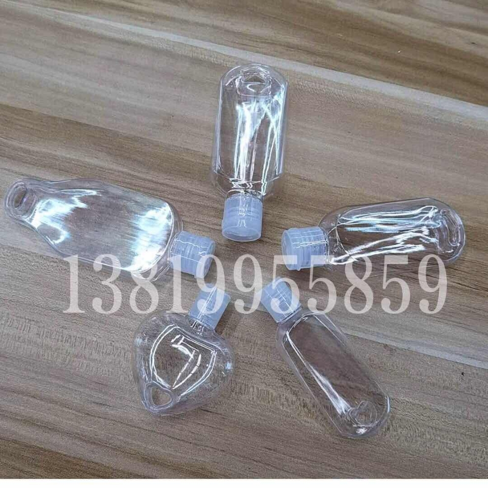 PET plastic travel mini love Hand sanitizer bottle disinfection gel plastic bottles